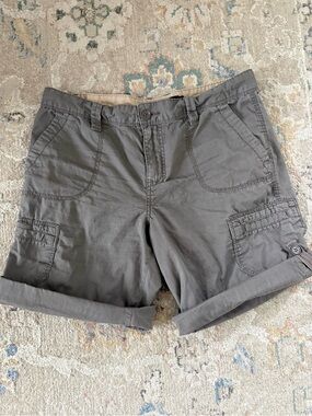 Calvin Klein Khaki Cargo Roll-Up Shorts